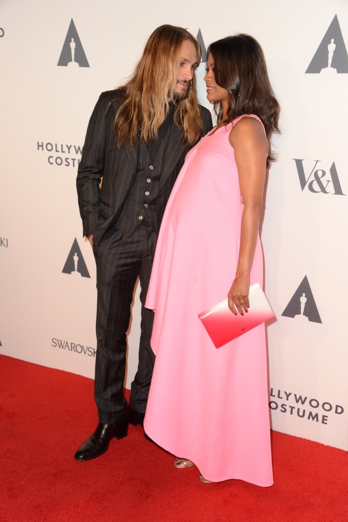 Zoe Saldana and Marco Perego at Costume Opening Party