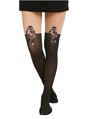 Harry Potter Death Eater Faux-Thigh-High Tights