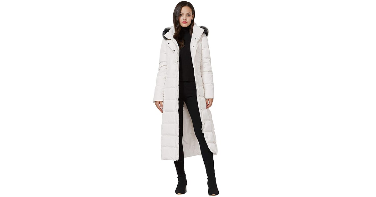 Molodo Women's Long Down Coat with Fur Hood Maxi Down Parka Puffer Jacket Molodo Women's Long Down Coat with Fur Hood Maxi Down Parka Puffer Jacket