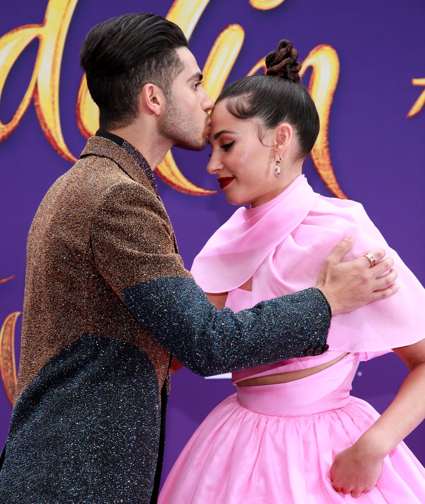 Mena Massoud and Naomi Scott at the Aladdin Premiere 2019