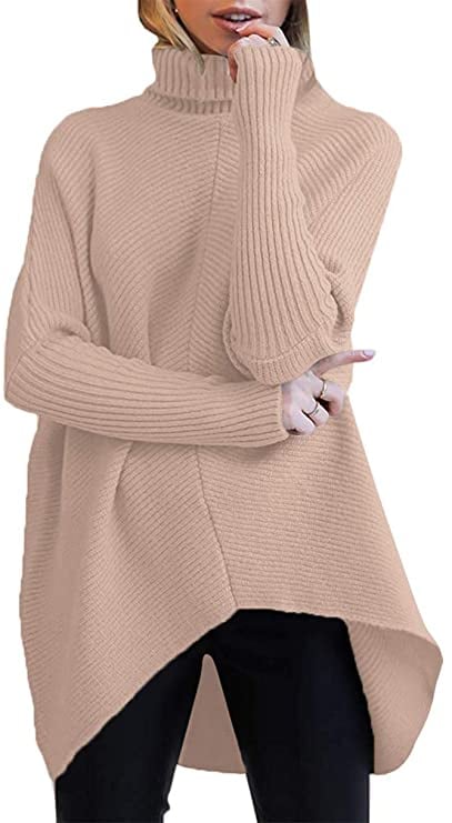 Turtleneck Long Sleeve Sweater in Deep Apricot