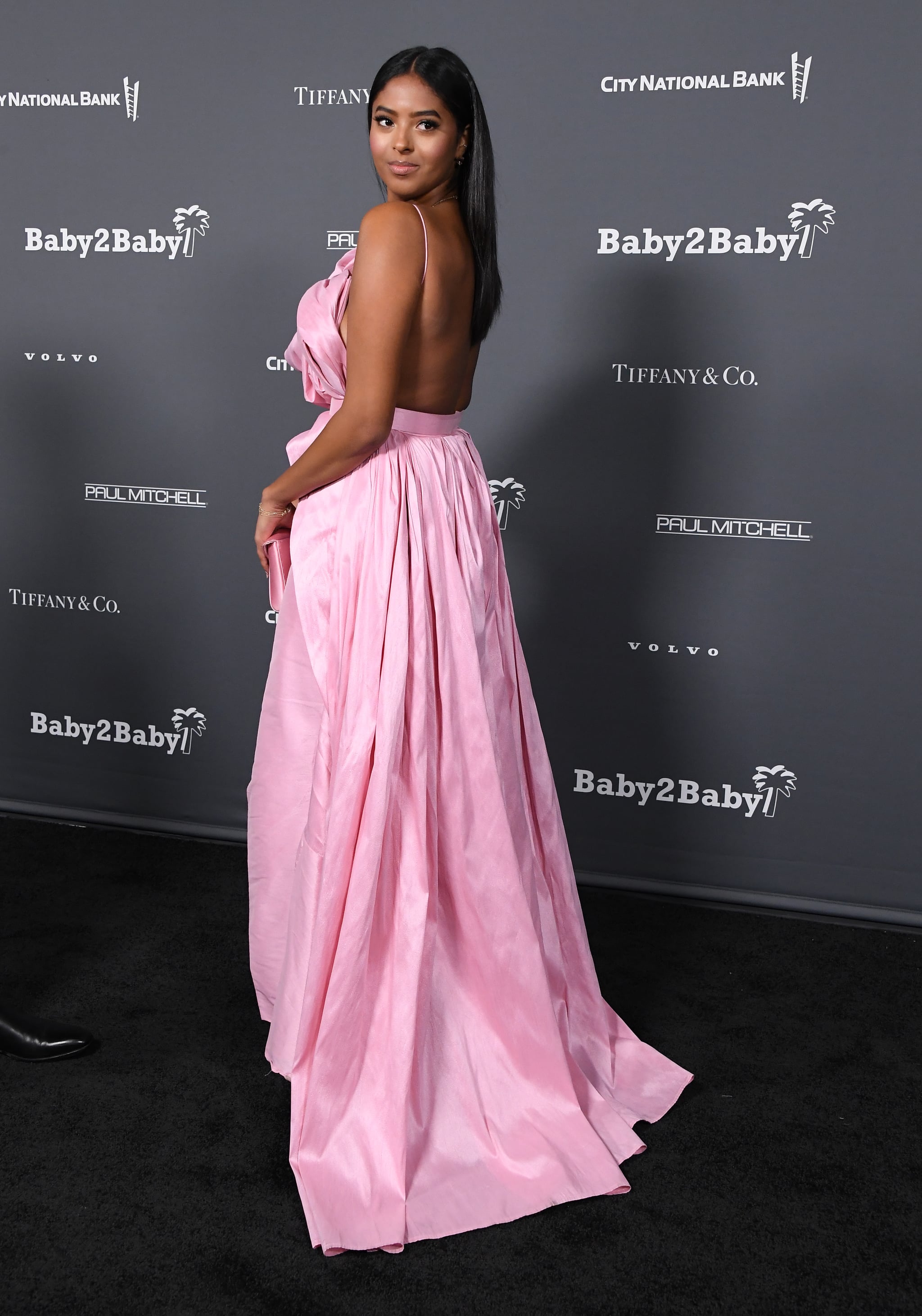 Natalia Bryant Wore a Pink Bow Dress to Baby2Baby Gala