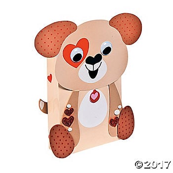 Puppy Valentine Card Holders Craft Kit