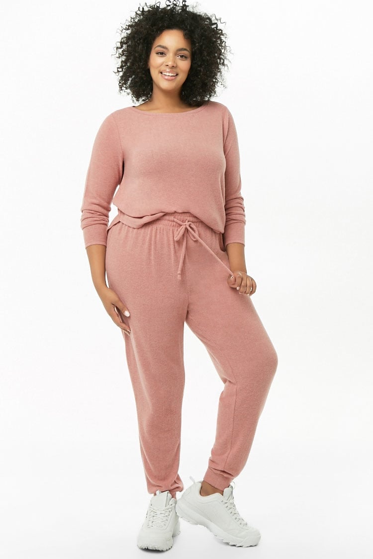 Forever 21 Plus Size Brushed Knit Top & Joggers Set, If Hailey Baldwin and  Justin Bieber's Matching Pink Sweatsuits Don't Scream True Love, IDK What  Does