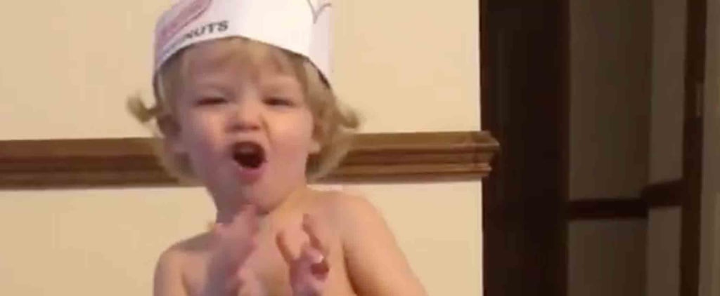 Little Boy Dancing in a Krispy Kreme Hat