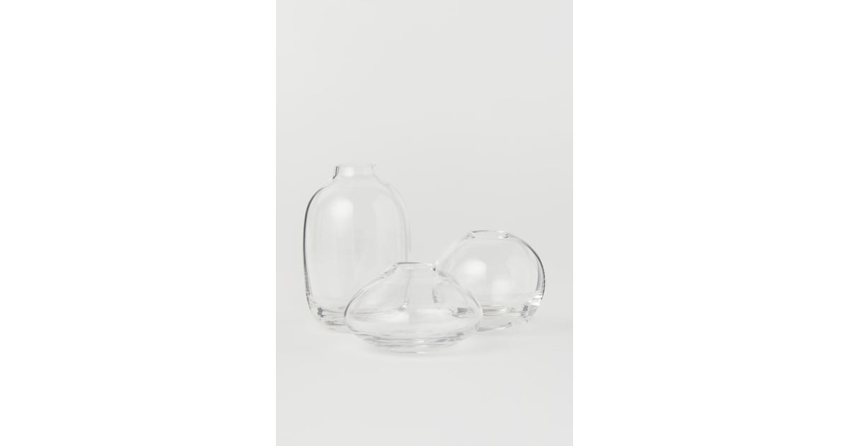 Glass Vases H&M Clear Glass Mini Vase H&M Home Collection Spring 2022 POPSUGAR Home UK