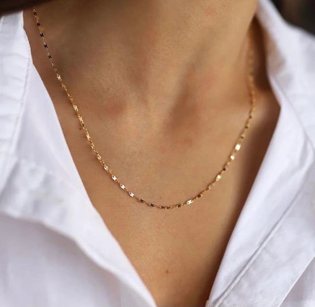 A Timeless Piece: Silver by Selene 14k Gold Sparkle Chain Necklace