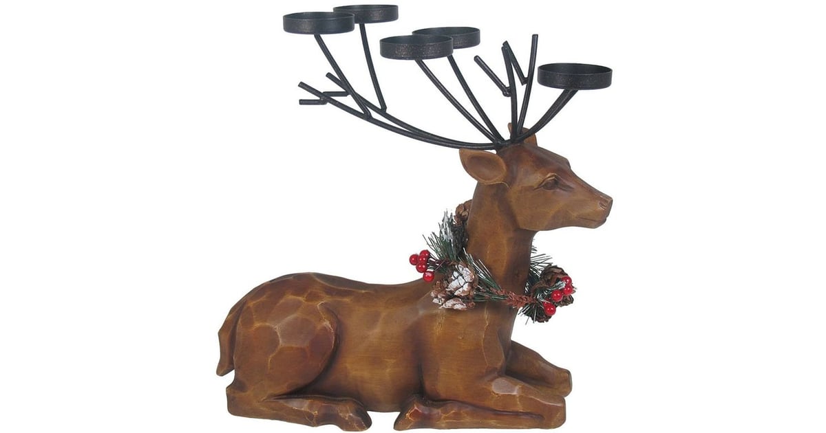 Lodge Deer Tea Light Candleholder Cheap Christmas Decorations