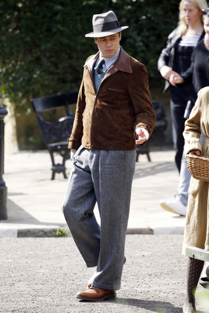 Brad Pitt With Baby on the Set of Five Seconds of Silence