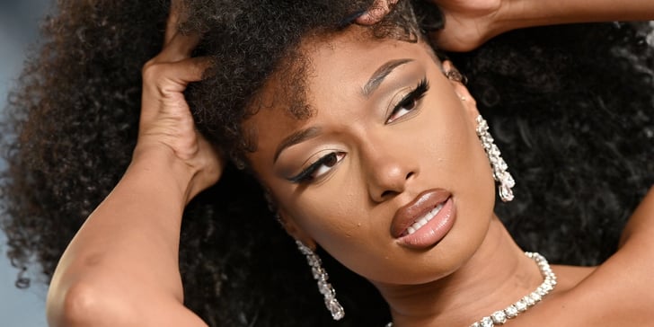 Megan Thee Stallion S Custom Rhinestone Naked Dress Popsugar Fashion Uk