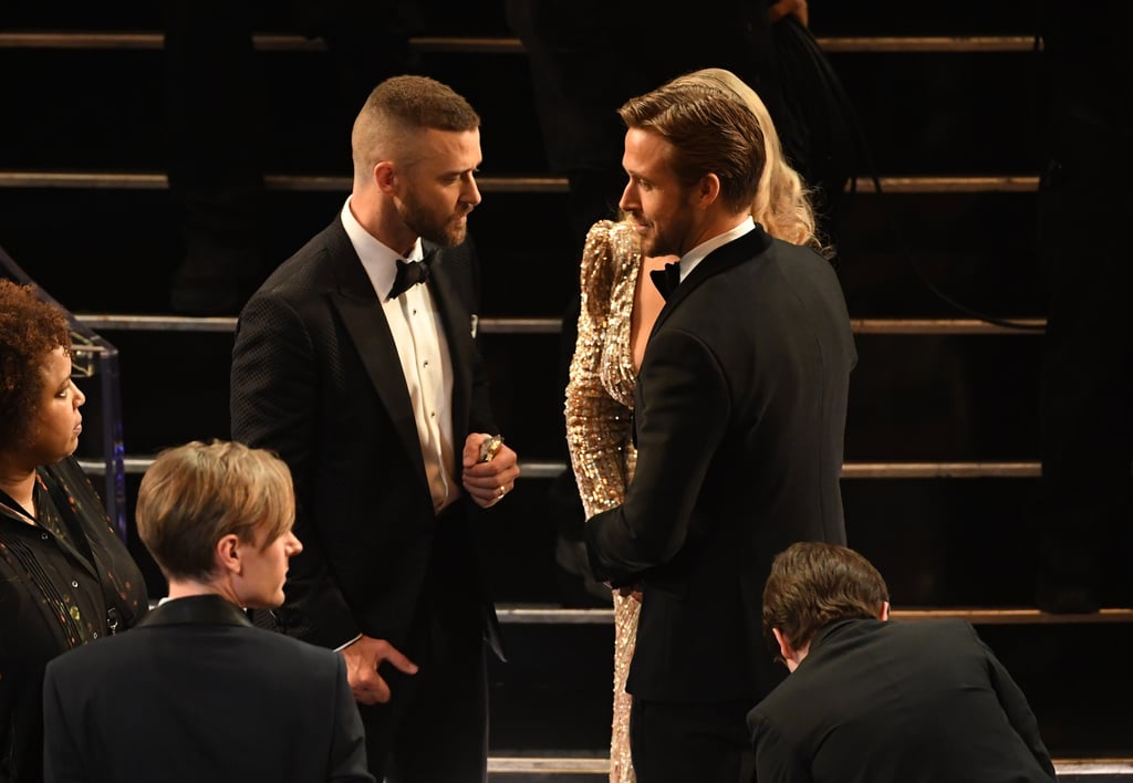 Justin Timberlake and Ryan Gosling at the 2017 Oscars