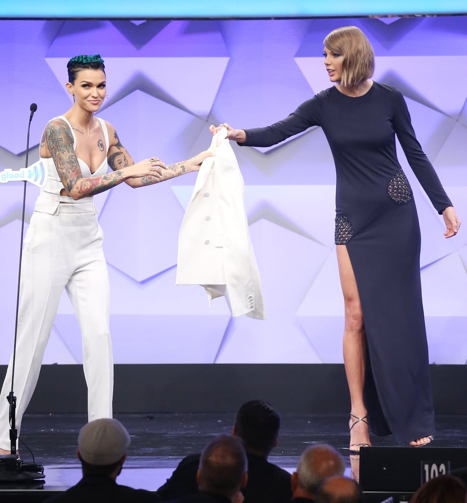 Taylor Swift and Ruby Rose at GLAAD Media Awards 2016