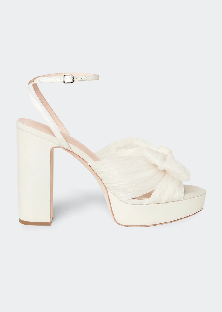 Platform Sandals: Loeffler Randall Pleated Knot Ankle-Strap Platform Sandals