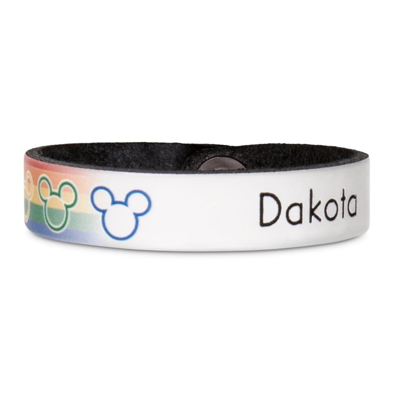Rainbow Disney Collection Mickey Mouse Icon Wristband by Leather Treaty — Personalized
