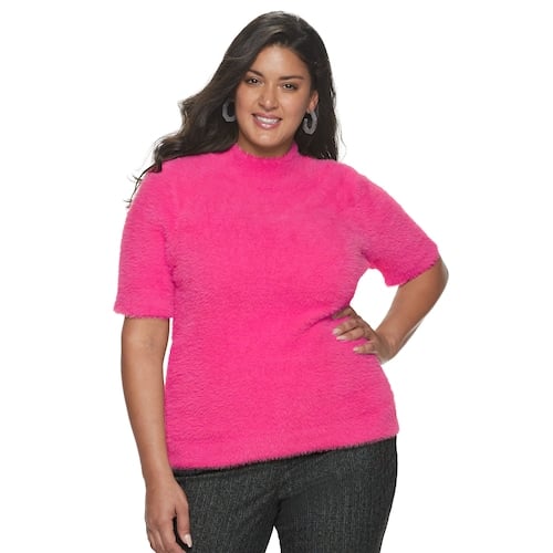 Plus size hot sale eyelash sweater