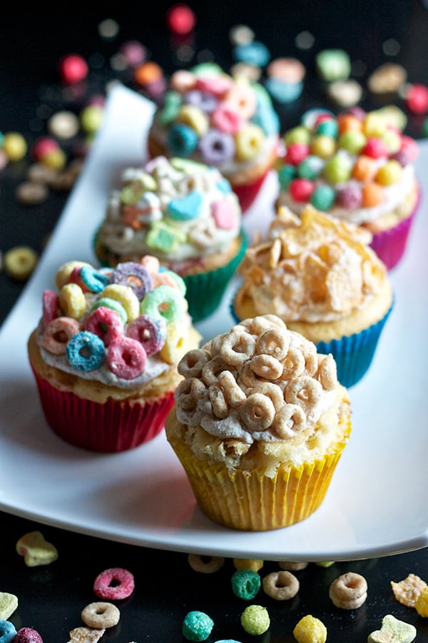Breakfast Cereal Cupcakes