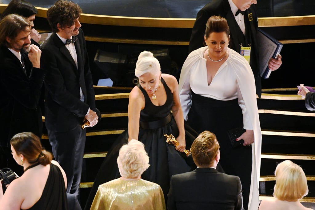 Glenn Close and Lady Gaga at the 2019 Oscars