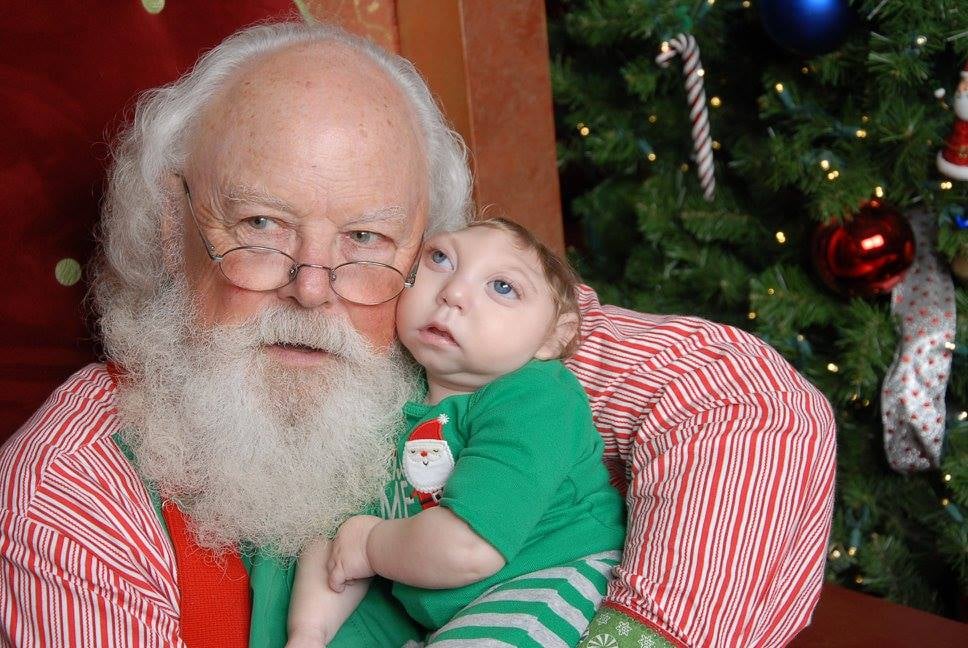 Boy Missing Skull Jaxon Strong Kissing Santa