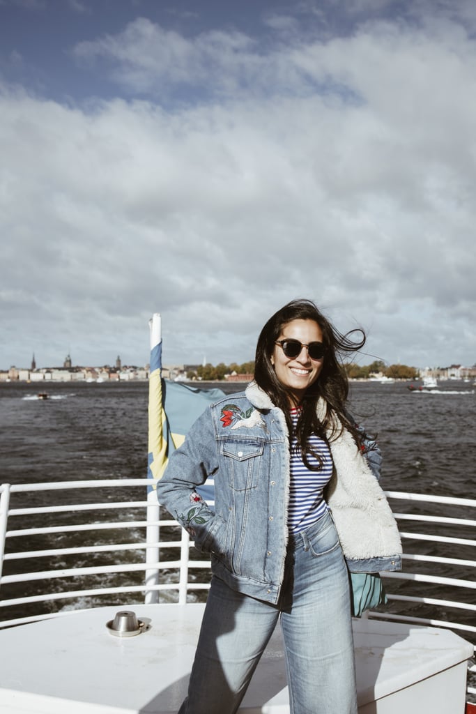 For example, I knew we were going on a boat ride and it was going to be windy, so I packed my denim shearling jacket, which I could wear on a daily basis. It was warm, comfortable, and stylish.