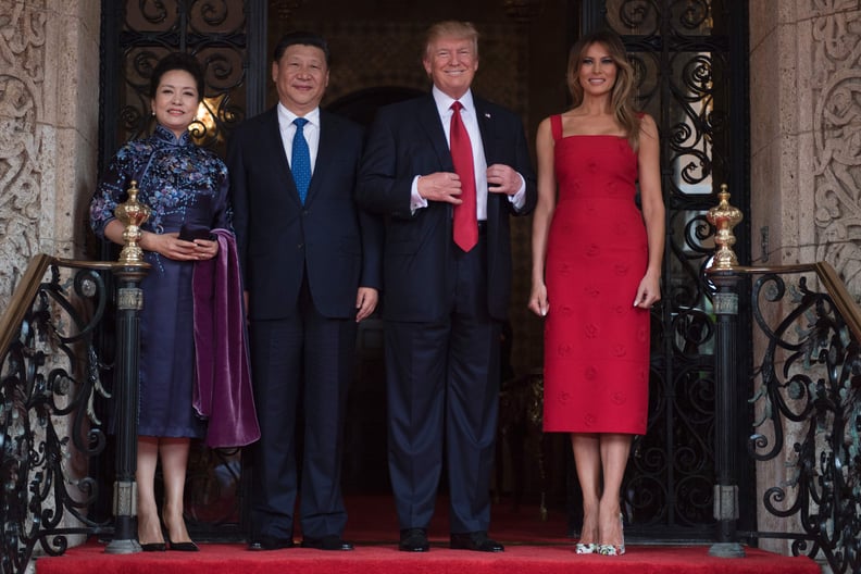 Melania's Red Cocktail Dress