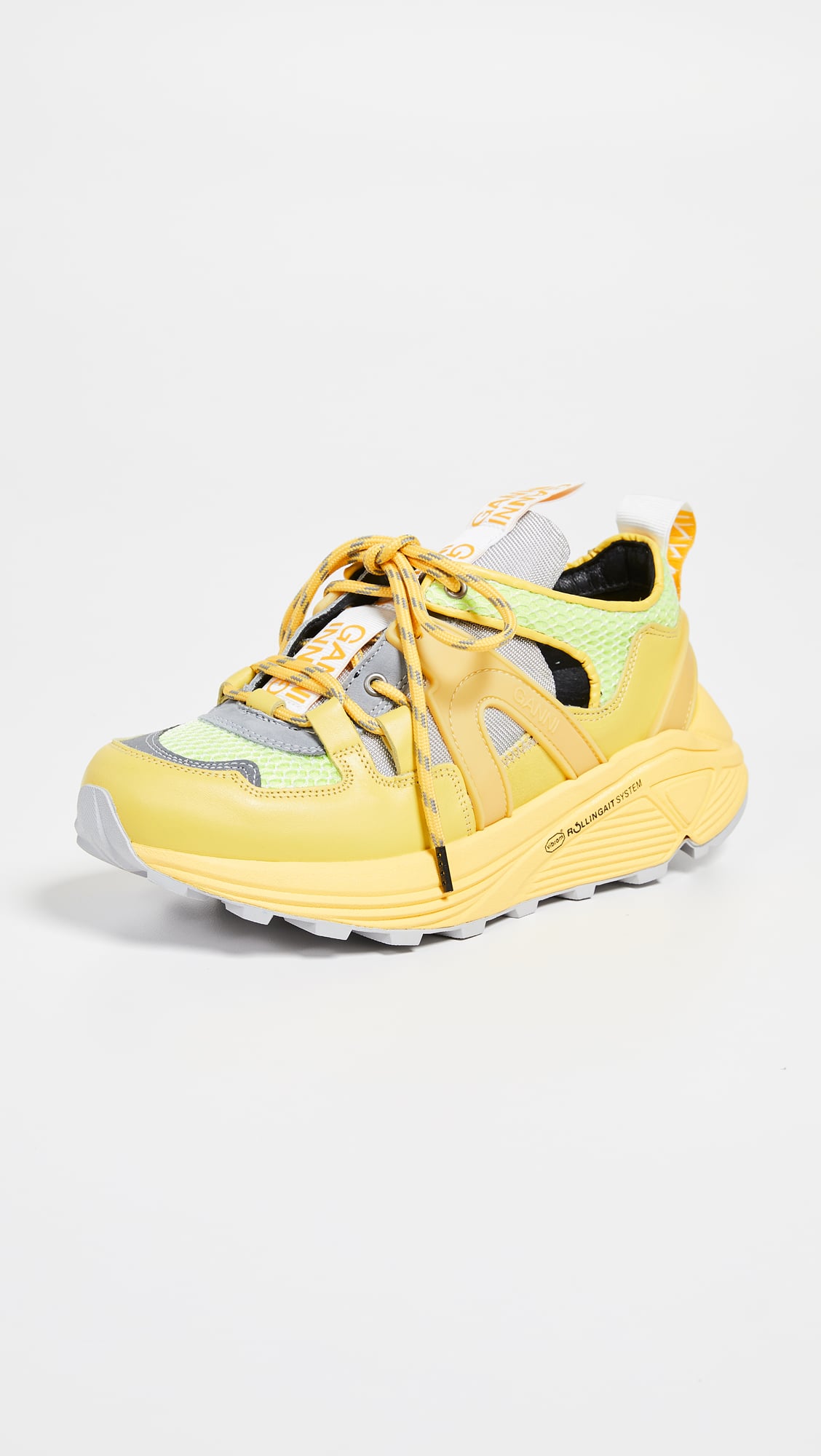 Luminans kranium mønt GANNI Tech Low Sneakers | I Want to Be Wearing That: Brie Larson's Ribbed  Yellow Dress and Sneakers | POPSUGAR Fashion Photo 13