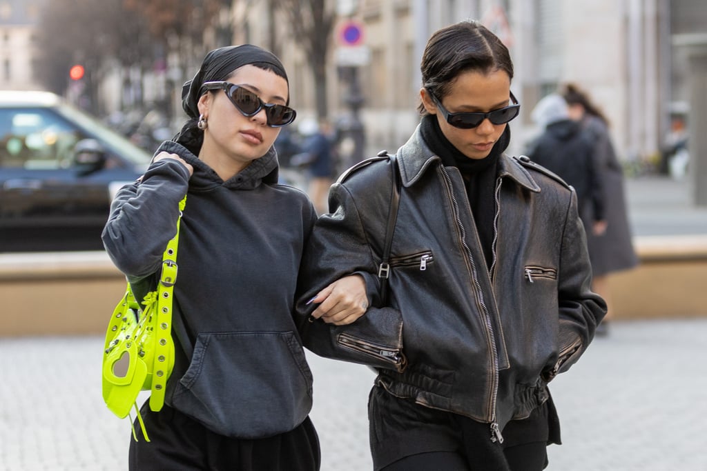 Alexa Demie and Taylor Russell Arriving at Bourse de Commerce in Paris
