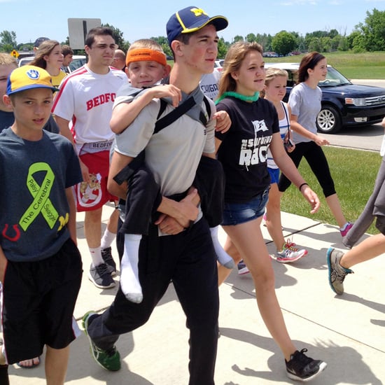 Teen Carries Brother For Cerebral Palsy Walk