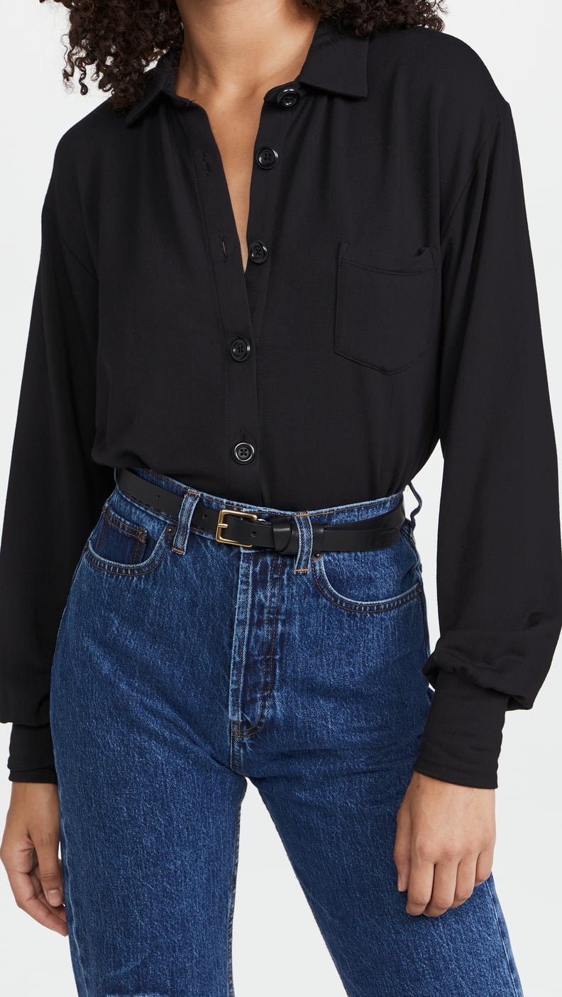 A Cozy Sweatshirt: LNA Cropped Button Up Sweatshirt