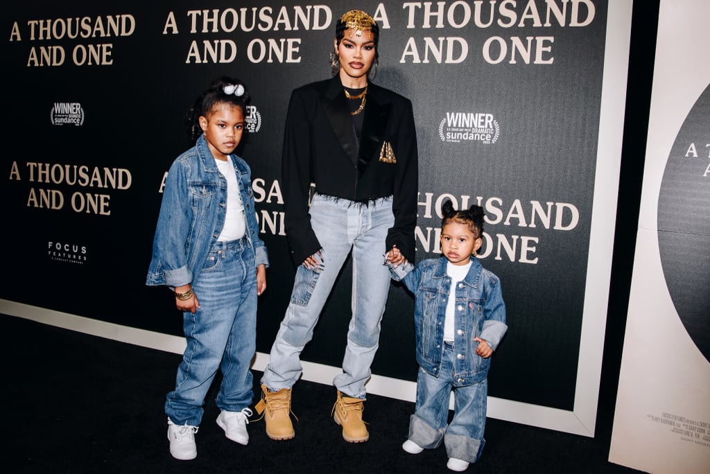 Teyana Taylor and Her Kids at A Thousand and One Premiere