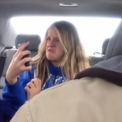 Dad Films Daughter Taking Selfies in the Car | Video
