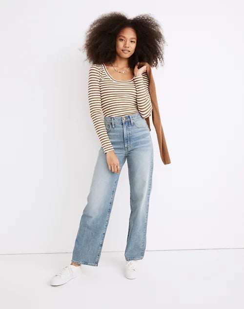 Wide-Leg Jeans With Stretch: Madewell The Perfect Vintage Wide-Leg Full-Length Jean