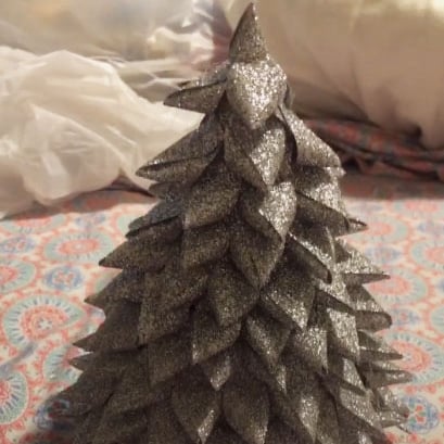 Mini Christmas Tree DIY Using a Party Hat