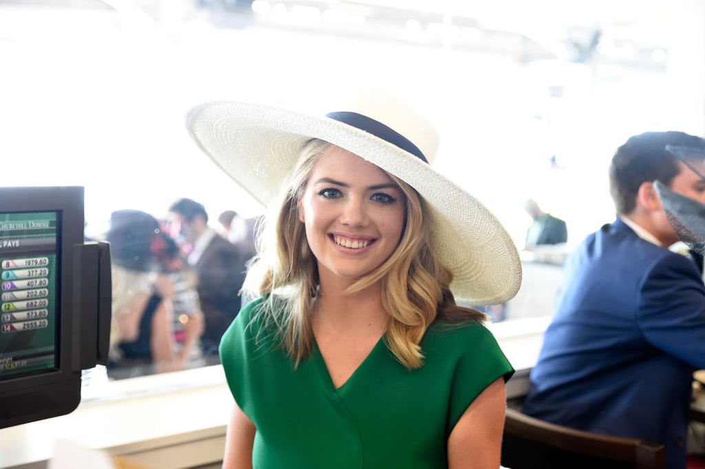 Kate Upton flashed a sweet smile at Churchill Downs in 2017.