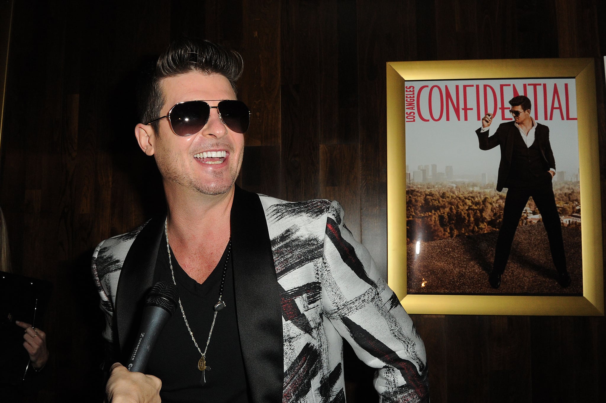 Robin Thicke Was The Man Of The Hour At Los Angeles Confidential Stars Gear Up For The Grammys In Style Popsugar Celebrity Photo 26
