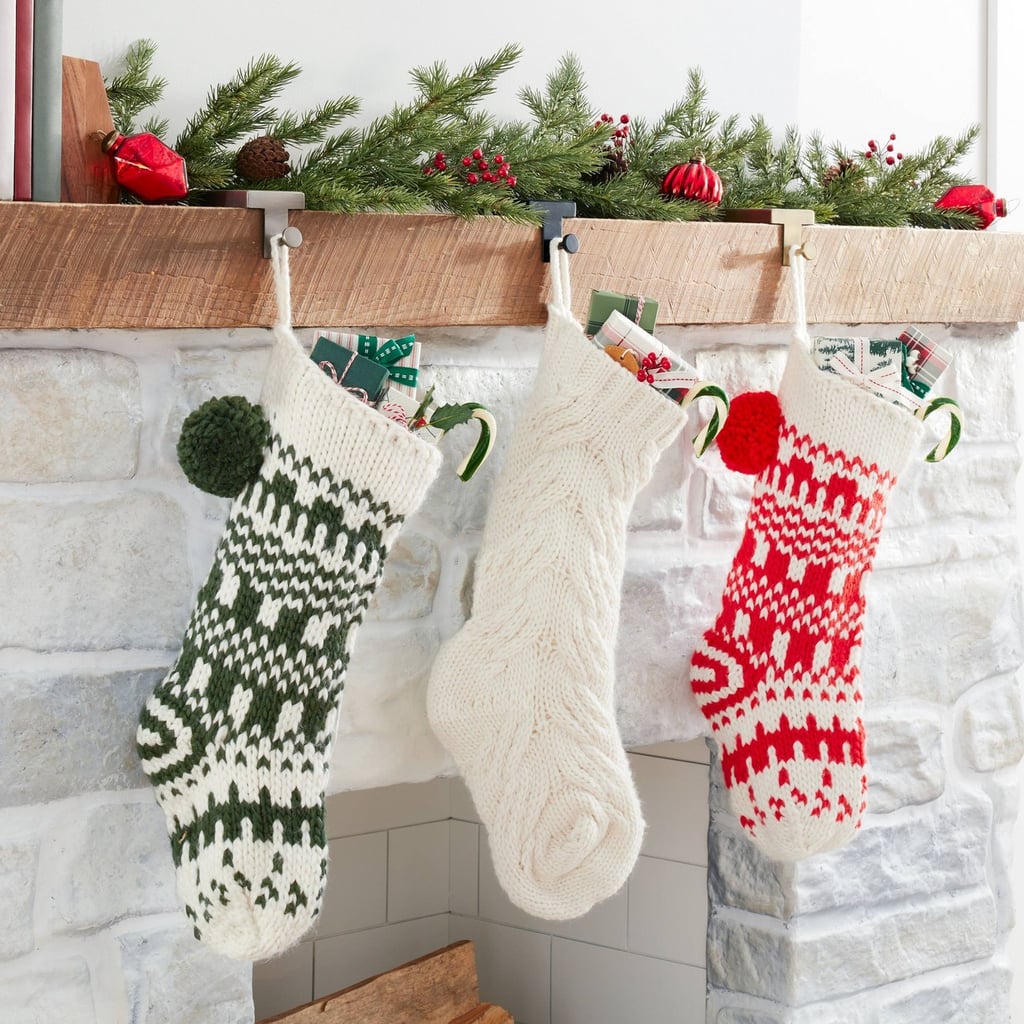 A Sweater Stocking: Hearth & Hand with Magnolia Jacquard Knit Pom Stocking