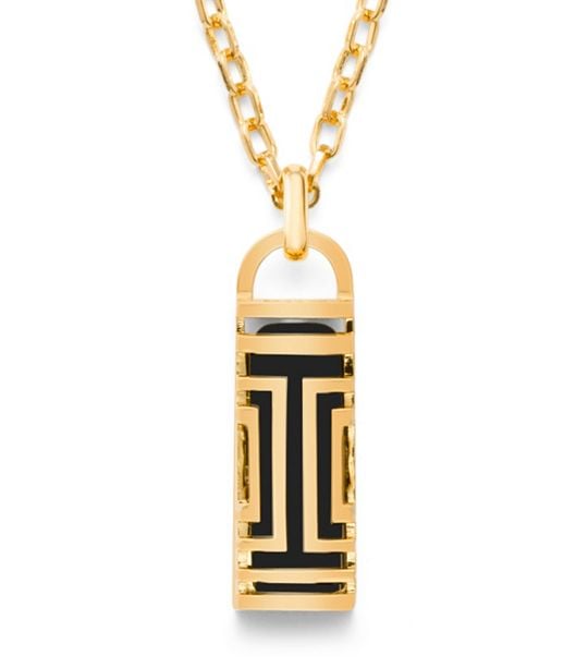 Tory Burch For Fitbit Fret Pendant Necklace in Gold ($175)