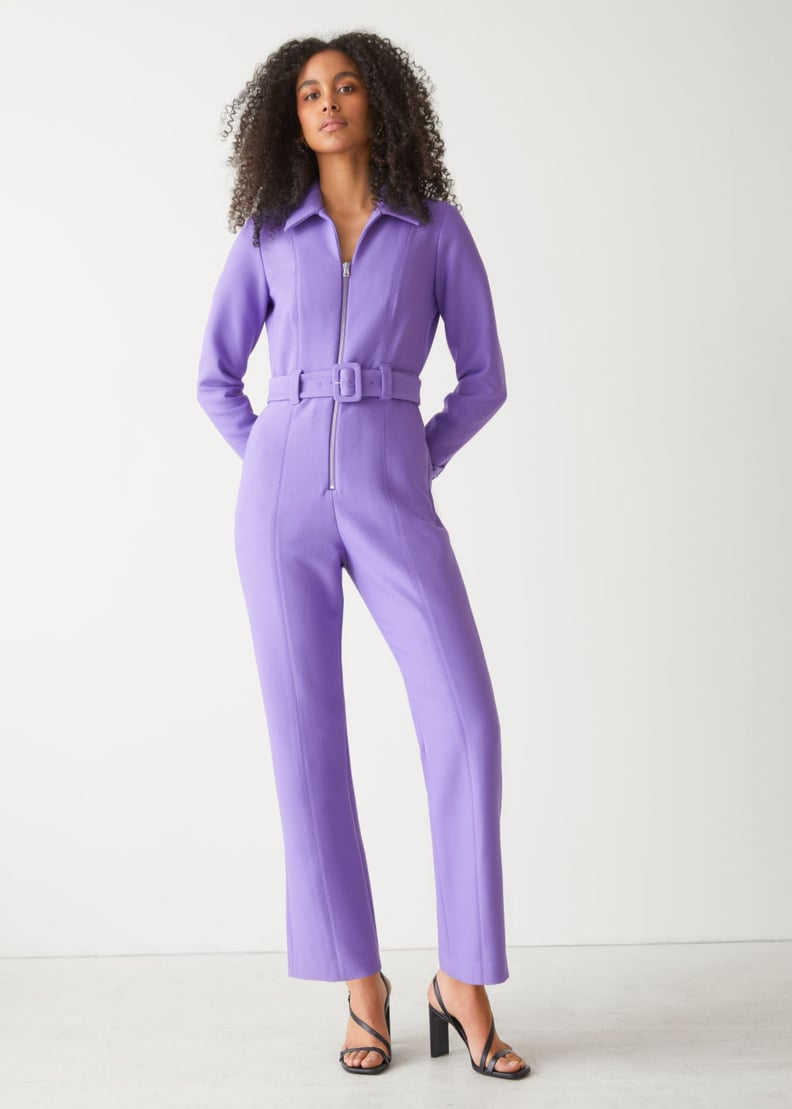 A Bold Hue: & Other Stories Belted Collared Jumpsuit