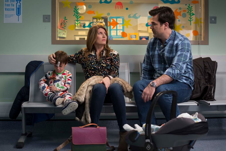 CATASTROPHE, Sharon Horgan (center), Rob Delaney (right), (Season 3, ep. 301, originally aired in UK on Feb. 28, 2017). photo: Ed Miller / Channel 4/Amazon / Courtesy: Everett Collection