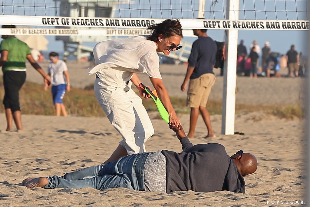 Jamie Foxx and Katie Holmes on the Beach in LA August 2018