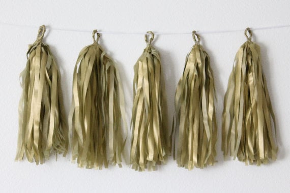 tissue paper tassel garland DIY kit