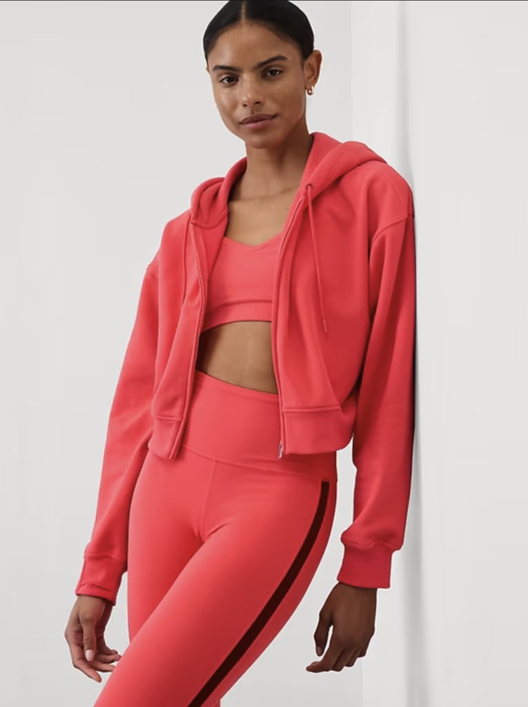 Athleta Forever Fleece Crop Full Zip