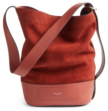 Rag & Bone Walker Sling Leather amd Suede Bucket Bag