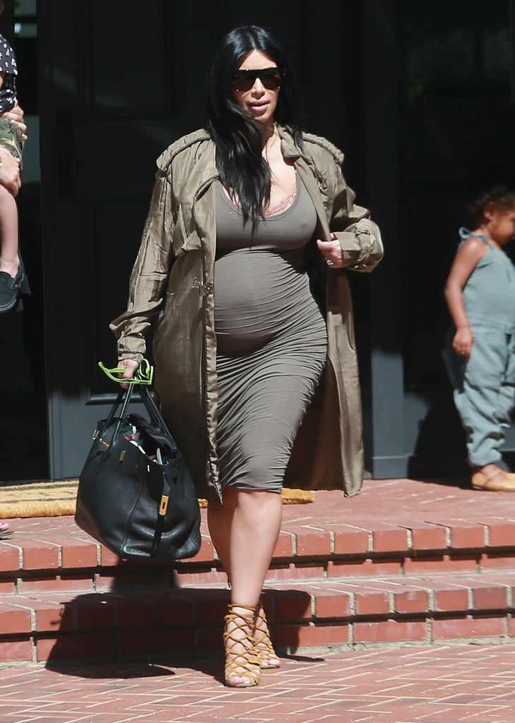 Kim Kardashian Baby Bump in LA Pictures August 2015