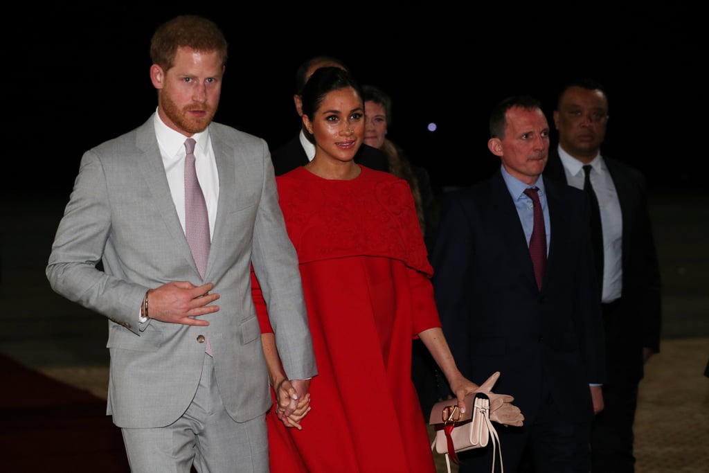 Meghan Markle Wears Red Dress in Morocco Feb. 2019