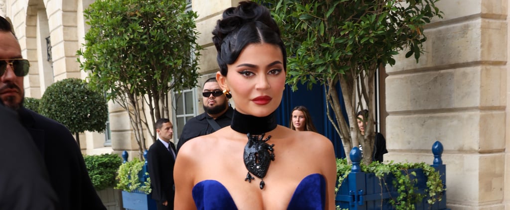 Kylie Jenner's Blue Schiaparelli Dress at Paris Fashion Week