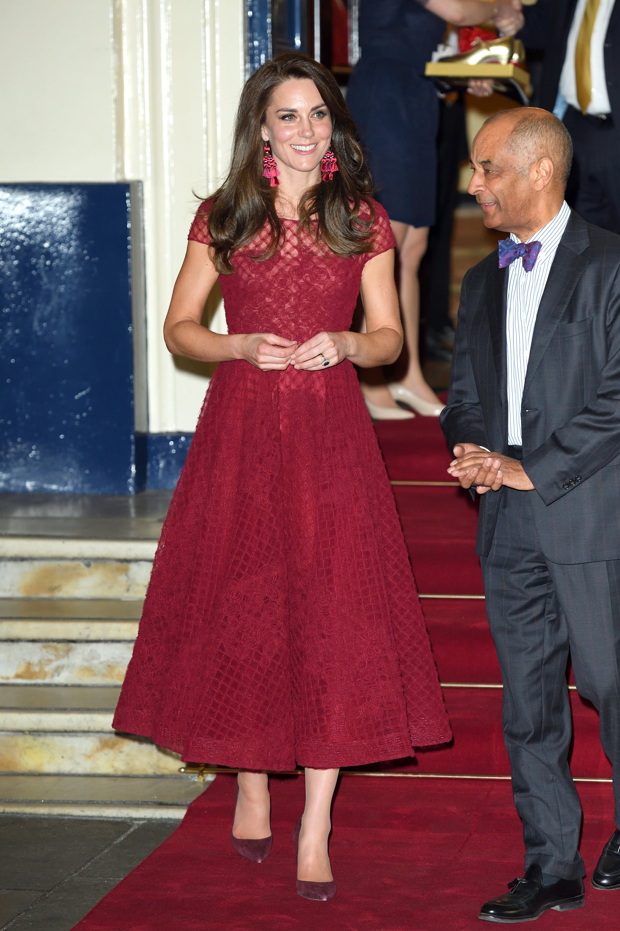 Kate Middleton's Roland Mouret Dress, Smythe Blazer, and Mulberry