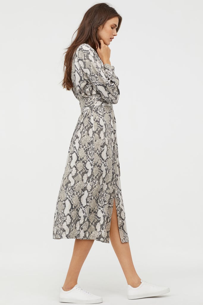 h and m snakeskin dress