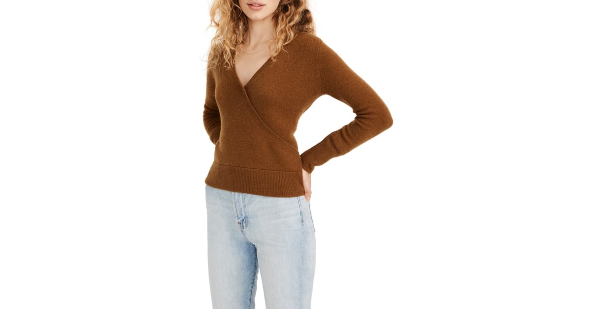 Madewell faux clearance wrap pullover sweater