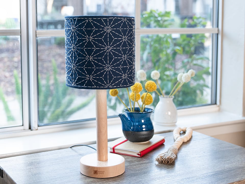 KiwiCo Hand-Embroidered Lamp