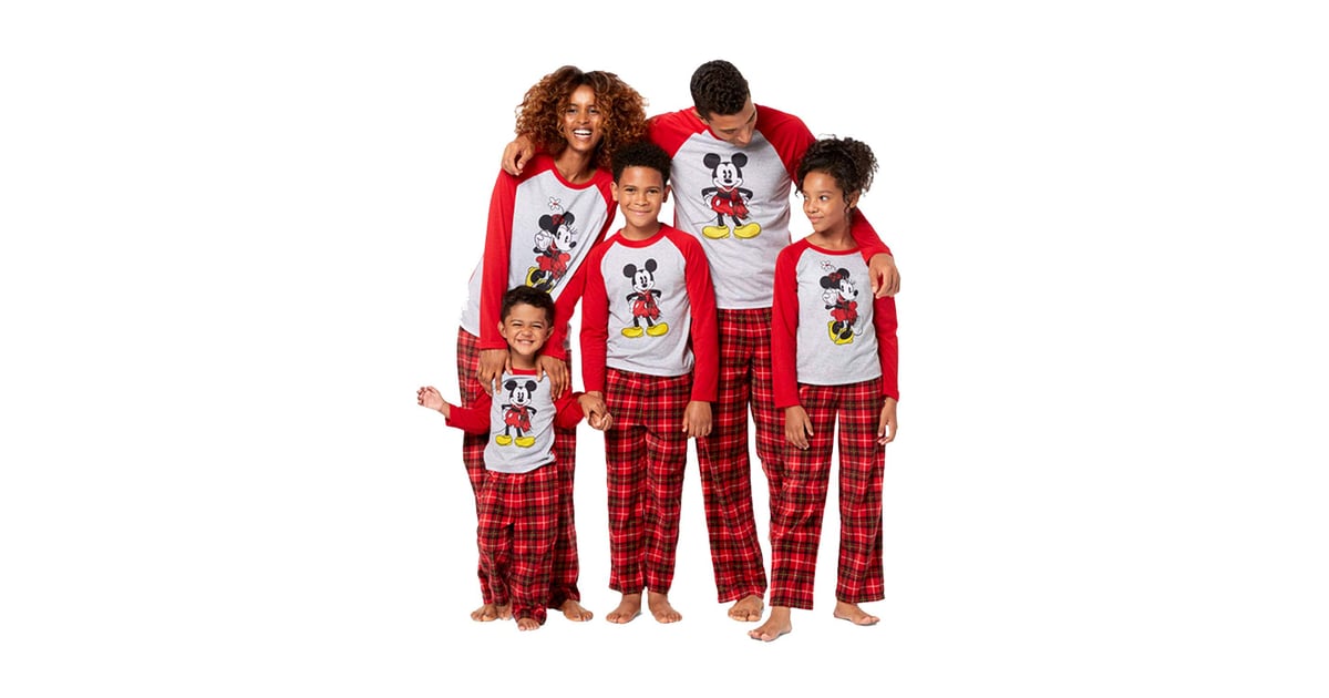 Mickey and Minnie Mouse Christmas Holiday Family Sleepwear Pajamas ...